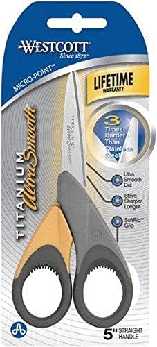 Westcott Titanium Ultrazmooth Straight Scissors, 5