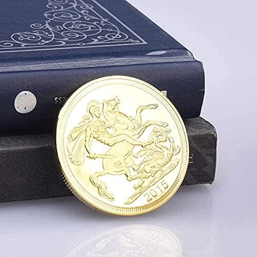 Nova 2015. britanski šerif s zlatnim prigodnim komemorativnim kovanicama kraljica herojski viteški znački zmaj koji ubija paladin kopiranje