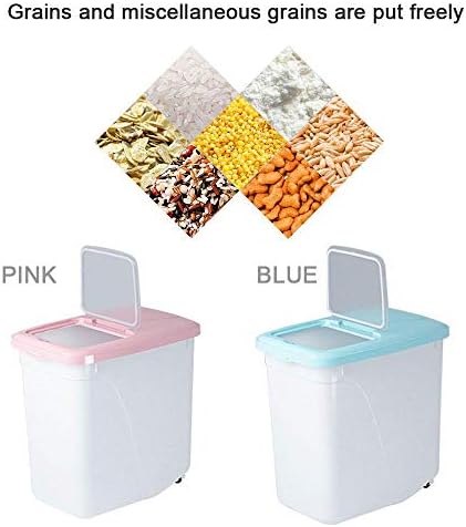 Spremnik za skladištenje riže paketić nepropusna kutija nepropusna kanta za rižu mjerna bačva s kotačićima spremnik za grah s poklopcem