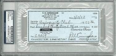 Volt / R. U. Cunningham potpisao je osobni ček od 1820. - inkapsuliran od 84041067.