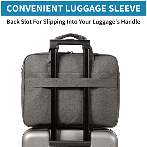 Kasqo torba za laptop za muškarce, 15,6 17 inčni računalna vrećica otporna na vodu otporna na posao za poslovno radno putovanje