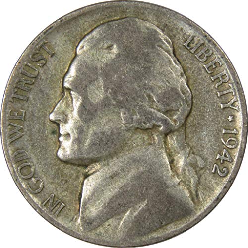 1942. p Jefferson ratni nikl nikl o dobrom 35% srebro 5c američki kolekcionarski kolekcionar