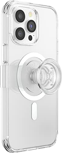 Popsockets: iPhone 14 Pro Max kućište za Magsafe s prianjanjem telefona i klizanjem, kompatibilno s bežičnim punjenjem - Clear & Telefon