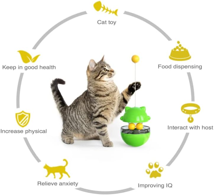 NP ZHAOCAI CAT SOCKING IGRAČNE FOOD FOOD Igračke, ne invertirane igračke za mačke, track dvostruku kuglu, s mačjim štapićem, poboljšati