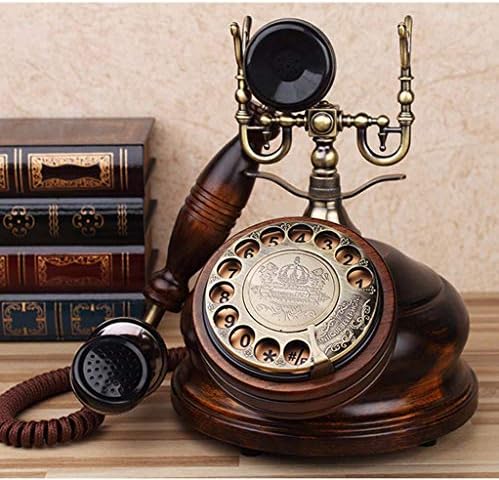 QDID Vintage Telefon, retro antički stil kabel rotacijski broj za biranje telefona za dekor kućnog ureda