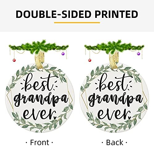 Dvostrani tiskani djed božićni ukras, ukras za ukrašavanje božićnih drveća, djedov zastoj, pokloni za djeda od unuka ili unuka - najbolji