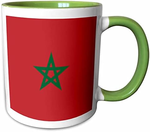 3Droza zastava maroko šalice, 11 oz, keramika