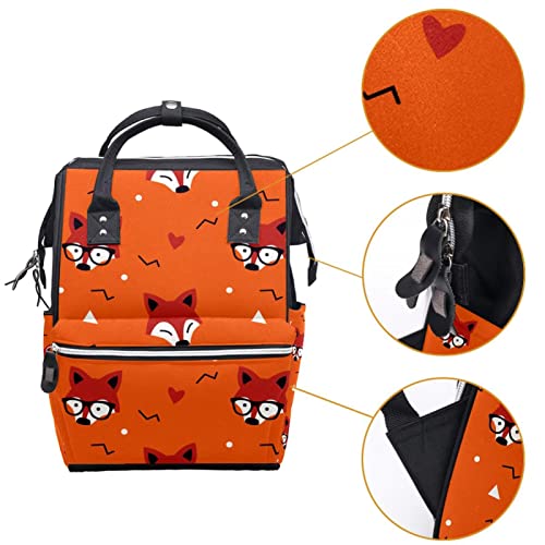 Lorvies lisice ruksak narančaste pelene, vrećica velikog kapaciteta Muti-funkcionalna ruksaka