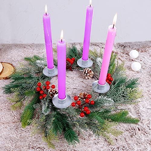 Hausse božićni adventski vijenac, smreki vijenac za adventski kalendar držač svijeća, ukrasi za božićni središnji borovi s borovim