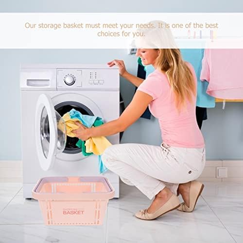 Prijenosni stroj za pranje posuđa, Plastični organizator košarice za pohranu s ručkama dječja košarica za piknik košarica za kupovinu