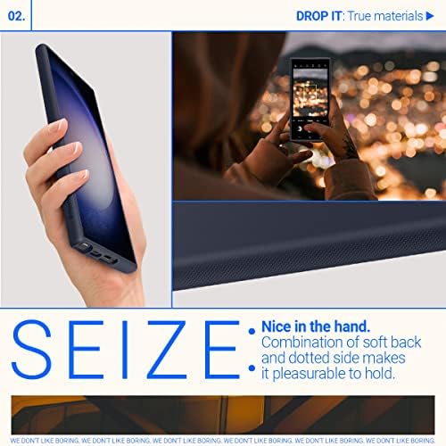 Casology Nano Pop za Samsung Galaxy S23 Ultra Case 5G [Testiran vojni razred] Dvojeni sloj Silikonski futrola - Blueberry mornarica