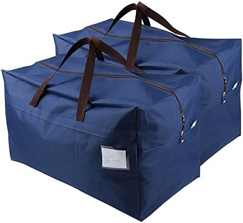 AMJ 2 pakirajte izuzetno velike pokretne vrećice sa patentnim zatvaračima i ručkama za nošenje, tote za odlaganje teških ušteda prostora