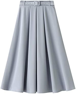 Ženska modna suknja suknja linijske suknje Čvrsta boja Visoka elastična ljetna čvrsta nabora srednje duljine SILO SILO A linijska suknja