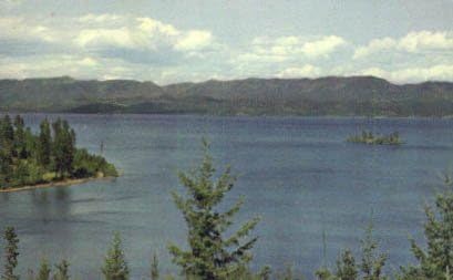 Jezero Flathead, razglednica u Montani