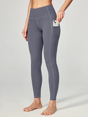 Ewedoos ženske joga hlače s džepovima - tajice s džepovima, visoki struk, kontrola trbuha koje se ne vidi hlače za vježbanje