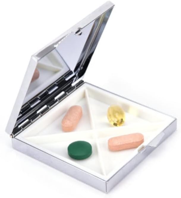 ; Metalni četvrtasti organizator tableta s 4 odjeljka prijenosna kompaktna Futrola za tablete prikladna za putovanja slatka torbica