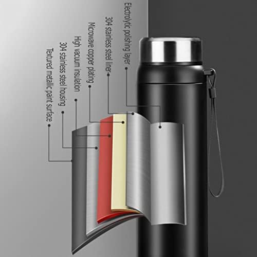 MMLLZEL THERMOS boca s filterom za čaj Vakuum tikvica zapečaćena nepropusnim mlijekom od nehrđajućeg čelika Veliki kapacitet putovanja