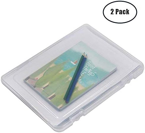 MD Trgovina 12 x 9 x 0,8inch prijenosni A4 okvir datoteke Clear Desk dokument Organizator papira za plastični spremnik kutije, 2 pakiranja