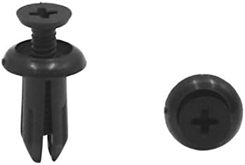 UXCell 100pcs 5 mm dia crna plastična zakovica tipka na vrata za zamjenu učvršćivača za automobil