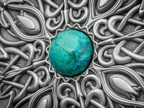 2022 de Mandala Art Powercoin Art Nouveau 3 oz Srebrni novčić 10 $ Fidži 2022 Antique Finish