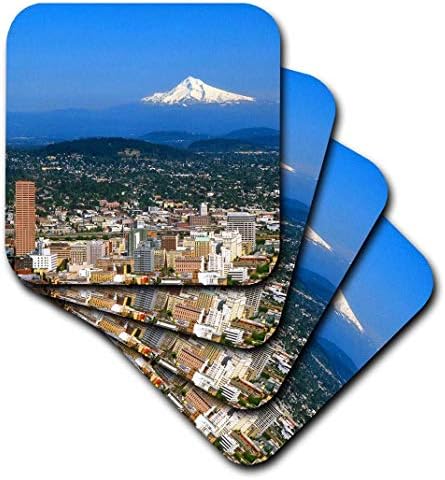 3.93477_3 SAD, Oregon, Portland. Gradski pejzaž i planina Hood-938 90166-Galerija Janes-Podmetači za keramičke pločice, set od 4