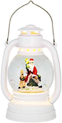 WODDISE Božićni snježni globus Lantern sa 6 -satnim timerom, batelijskim sjajem i vrtlogom za vodu Djeda Mraza za Dan zahvalnosti božićni
