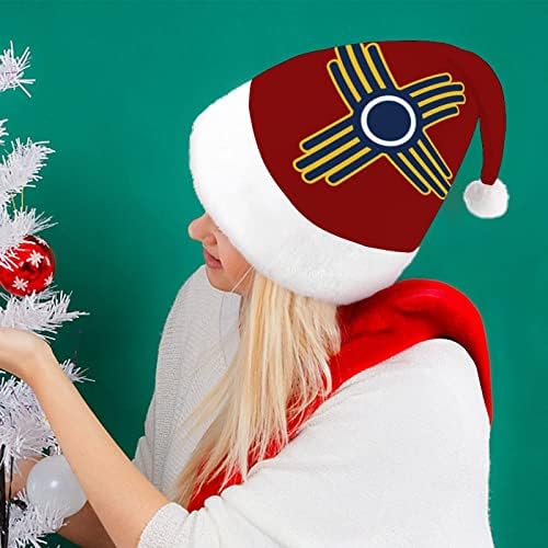 Zia Sun Zia Pueblo - New Mexico 3 Božićno šešir Šešir djeda mraza Zabavne božićne kape Svečane kape za zabave, za žene / muškarce