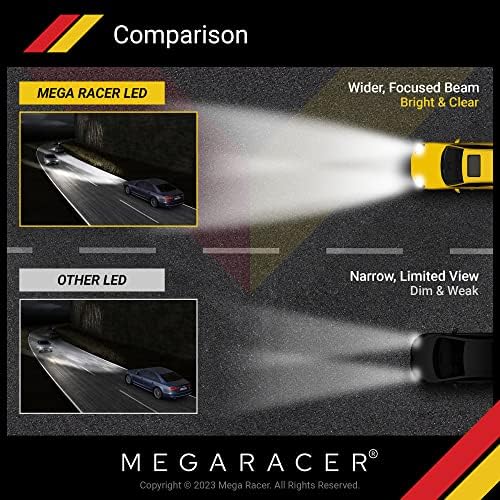 Mega Racer H7 LED žarulja prednjeg svjetla, 3 boje Promjena svjetla 50W 8000 LUMENS LED čipovi IP68, pakiranje od 2