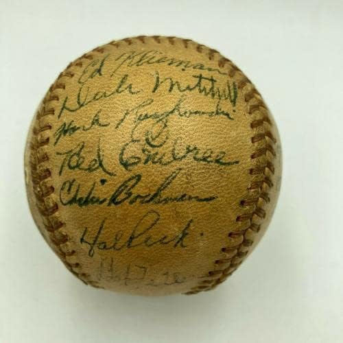 Tim Indijanaca iz Clevelanda iz 1947. potpisali su službeni bejzbol američke lige JSA CoA - Autografirani bejzbol