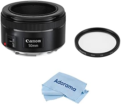Canon EF 50 mm f/1,8 STM objektiv, snop s 49 mm s više obloženih UV tankih filtra, krpa za čišćenje mikrovlakana