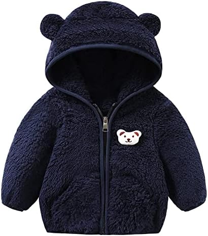 Novorođenčad bebe djevojčice dječaci jakna medvjeda uši s kapuljačama vanjska odjeća Zipper Topli fleke zimski kaput dječaci rov kaput
