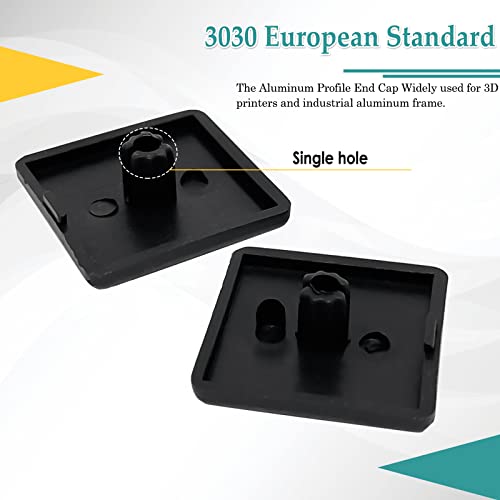 Europska standardna 3030 aluminijska profilna završna kapa, crni plastični aluminijski profilni pribor s T-utorom