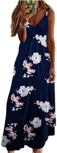 Ženska ljetna Maksi haljina s cvjetnim printom 2023 duge haljine s naramenicama s izrezom u obliku slova u, Maksi haljina za plažu