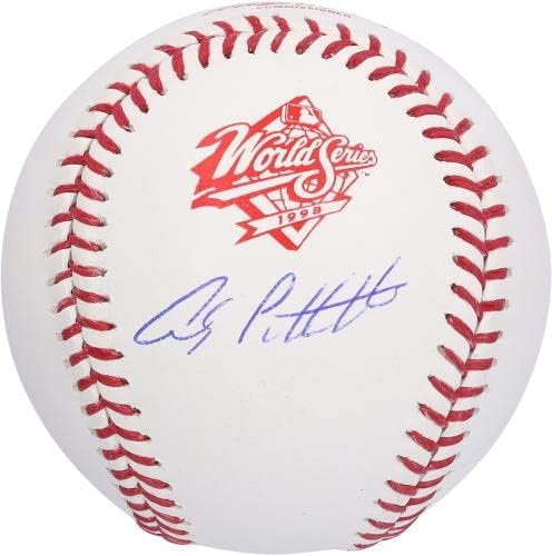 Andy Pettitte New York Yankees Autographid 1998 Svjetska serija logotip bejzbol - Autografirani bejzbols