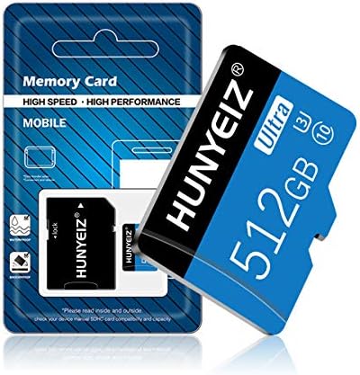 Memorijska kartica od 512 GB, flash kartice velike brzine klase 10 s adapterom za telefon od 5 / PC / računalo / Kamera / igraća konzola