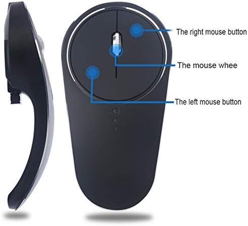 Bežični miš od 2,4 inča, ergonomski bežični punjivi igraći miš od aluminijske legure, tihi bežični računalni miš za uredske igre