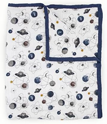 Pamučni pokrivač od muslina s uzorkom malog jednoroga i Paprati od pamuka | super mekan |za malu djecu i odrasle | od 60 od 72