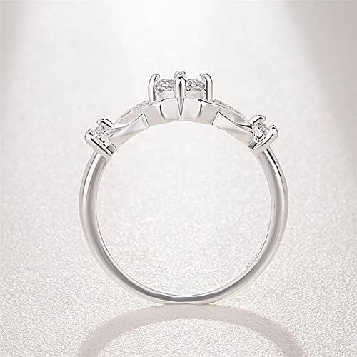 Akrilni prstenovi veličina 6ND prstenovi za žene modni prsten izvrsni cirkonski prsten dijamantni vjenčani prsten s cvijetom
