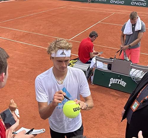Alexander Zverev potpisao je autogram 2022 Roland Garros French Open Tenis Ball