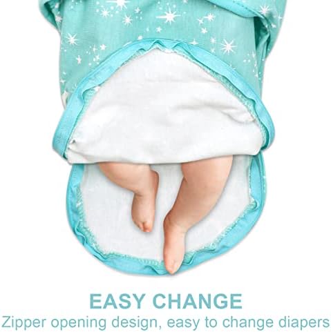 Hooyax deka za bebe, lagano mijenjanje, podesivi omotač za kratak dječake i djevojčice, 0-3 mjeseca, 3 pakiranja, Stripe Elephant Star