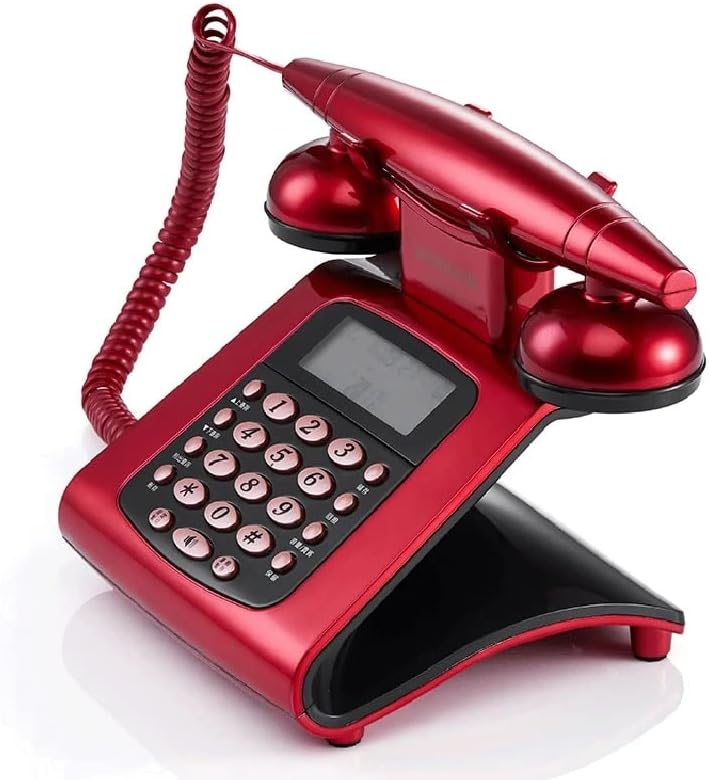SJYDQ ANTIQUE CORD LEXLINE TELEFON FIKERNI RETH TELEFON GUMBA BILO VINTAGE UREDNI TELEFONE ZA OBITELJU KUĆE