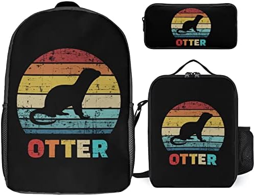 Kompleti školskih ruksaka u duginim bojama za studente, slatki set tiskanih torbi za knjige, izolirana kutija za ručak i pernica za