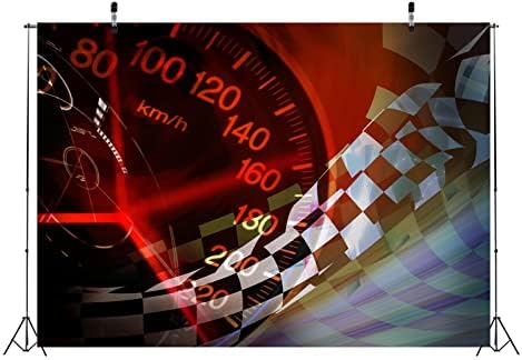 Pozadina utrke od tkanine s brzinomjerom od 9 do 5 stopa apstraktna pozadina utrke brzine crno-bijela karirana Zastava moto utrke Formule