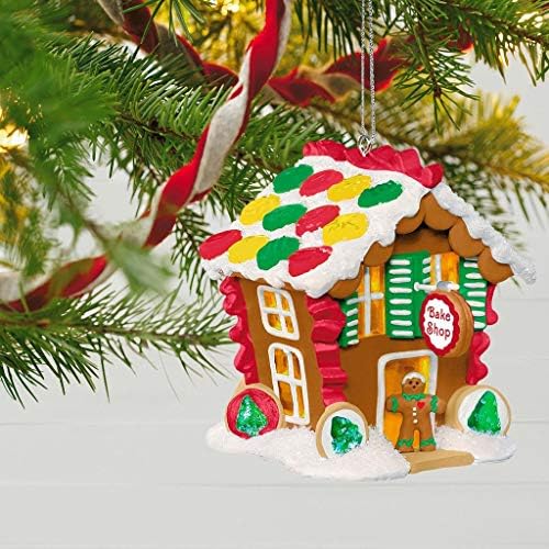Hallmark Keepsake Ornament Gingerbread Village set od 4 zgrade i kuće s Light 2018