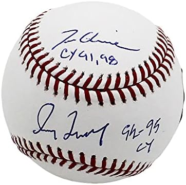 Tom Glavine i Greg Maddux potpisali su Atlanta Rawlings OML White MLB bejzbol s Cy Years Inprimctima - Autografirani bejzbol