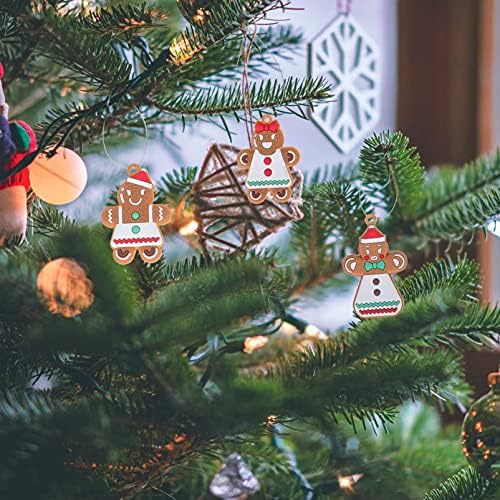 Hemoton medenjački medenjački ukrasi 12 pc đumbira ukrasi za božićno drvce, božićni mederić viseći mini ukras za božićno drvce Odmor