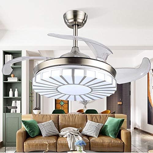 Uvlačivi nevidljivi stropni ventilator laganim, kristalnim stropnim ventilatorima svjetla 3- boja moderni stropni ventilator luster