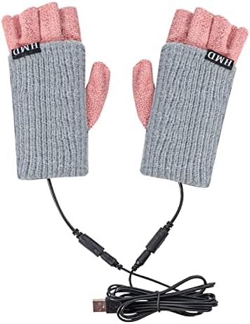 Qvkarw grijanje moda odrasli zimski muškarci debele rukavice grijaće rukavice i rukavice toplo kreativne usb žene punjenje rukavica