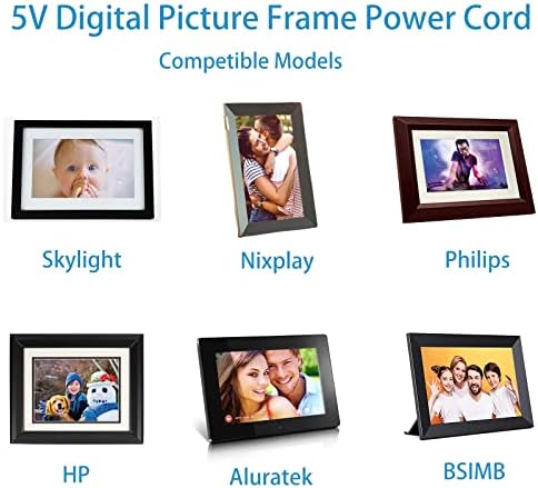 Kabel napajanja za Skylight, HP, ALUTERK, BSIMB Smart Digital Frame za slike 5V AC Adapter punjač