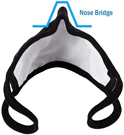 3pcs pamučna maska za lice i usta hladna mrežasta tkanina 3 sloja lica za višekratnu upotrebu perive žice za nosni most crna za žene